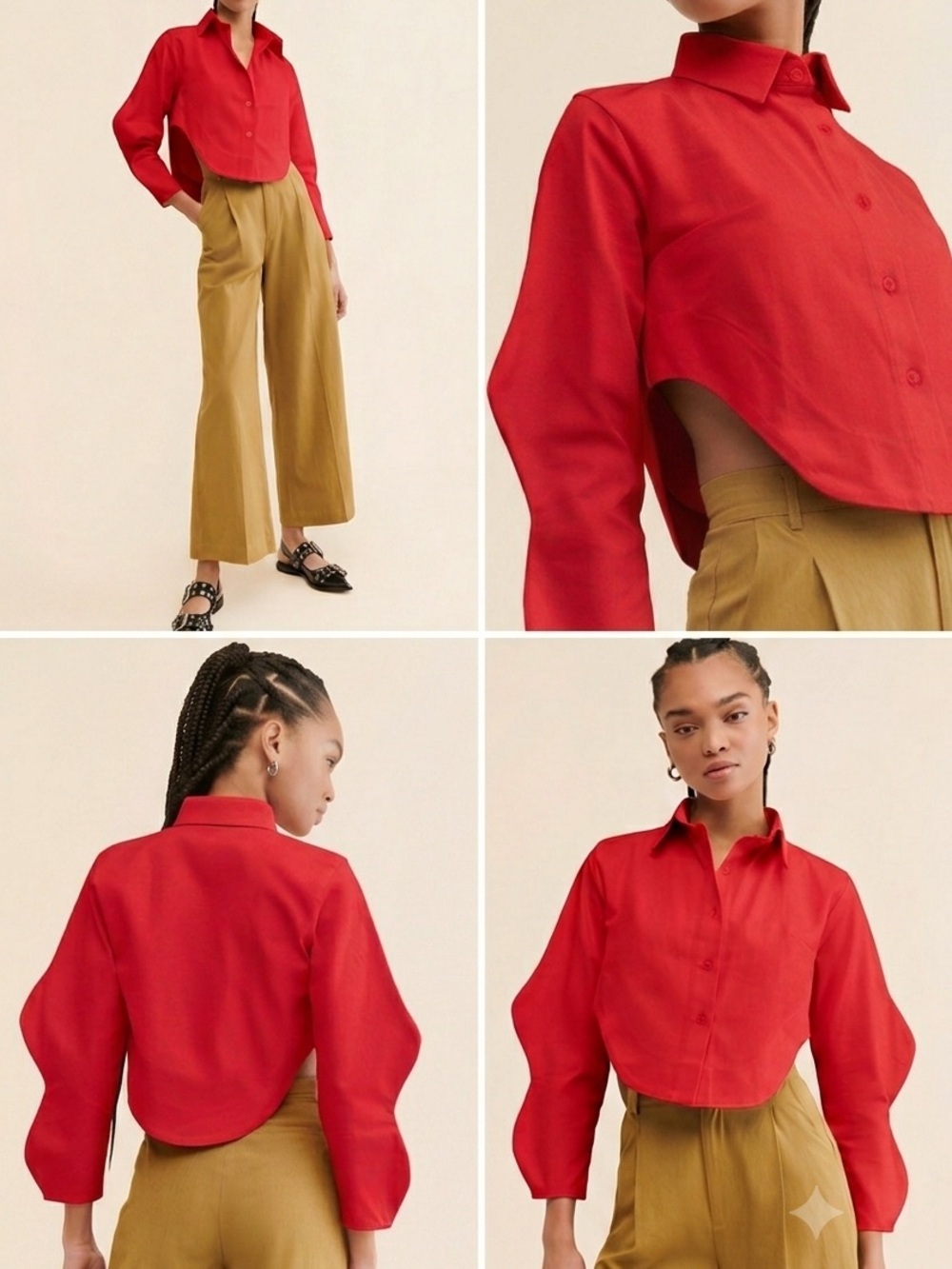 SELFI Two Wave Cropped Shirt Red South Africa (124) - Picture 12 of 12